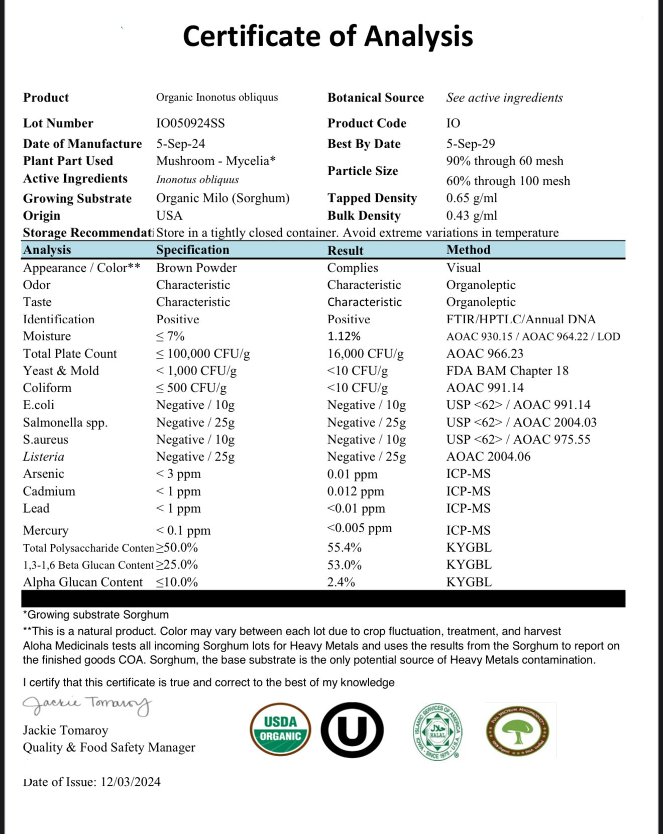 Organic Chaga Powder