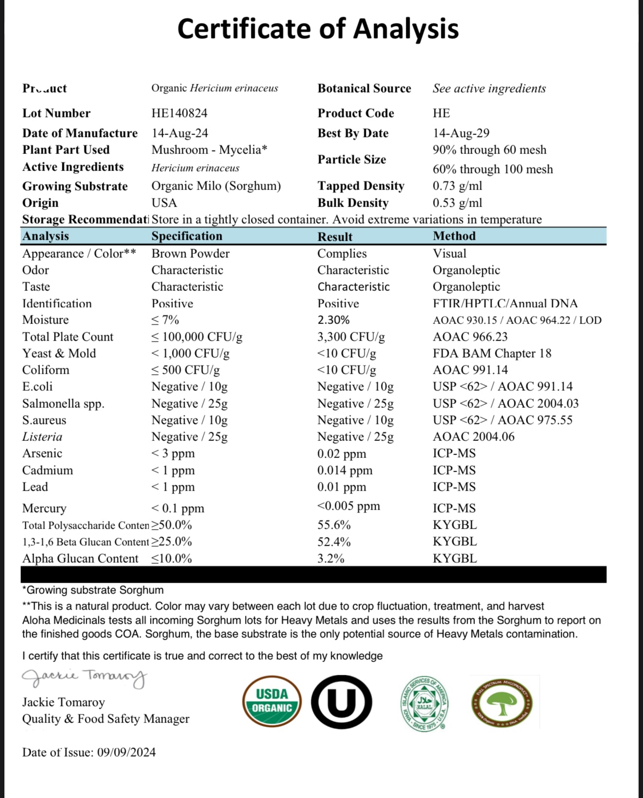 Organic Lion’s Mane Powder